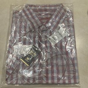 Mens Large Short Sleeve Button Down Shirt
